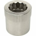 Bsc Preferred 18-8 Stainless Steel Socket Nut 3/8-24 Thread Size 90372A105